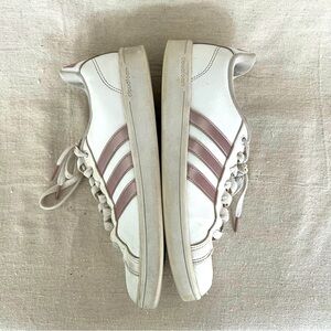 Adidas Advantage Cloudfoam Ortholite Float White & Rose Gold Women’s Size 9